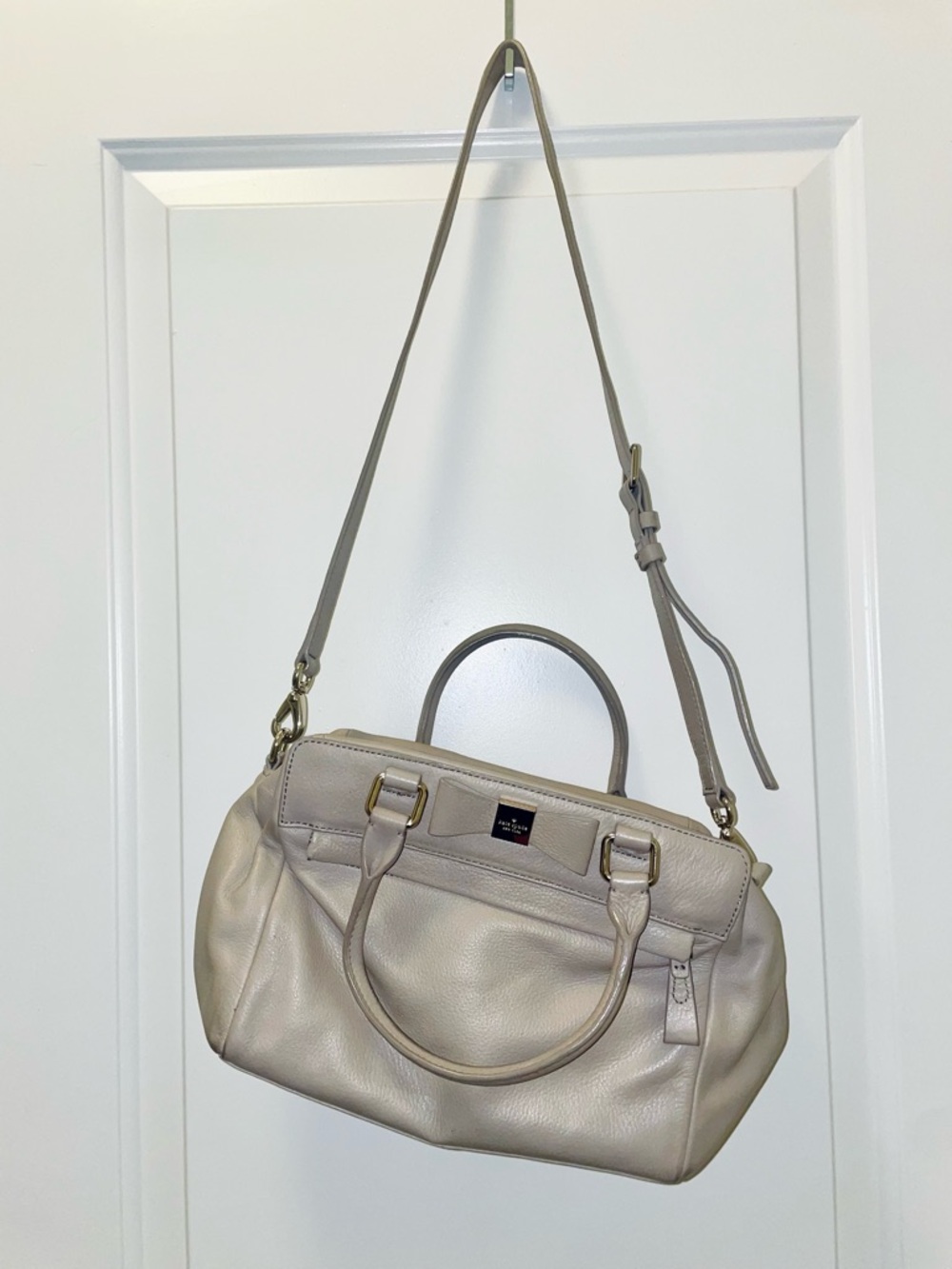 Kate Spade Renny Drive Ashton Top Handle Nude Leather Bag 2000s